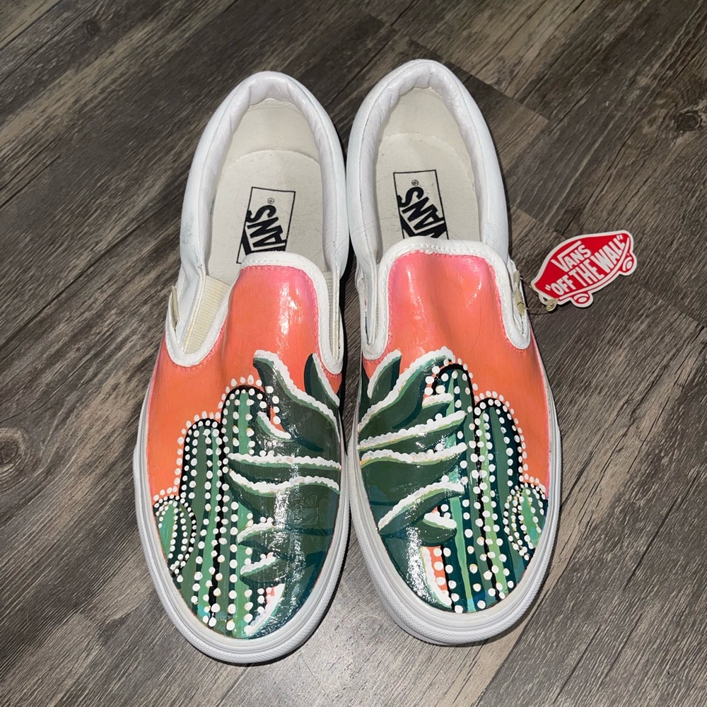 Brand new custom painted Vans